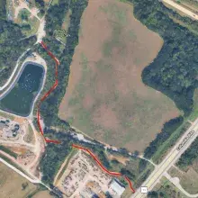 Map of the closed Greenway Section