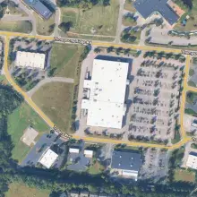 Map highlighting the streets being paved in Heritage Commons