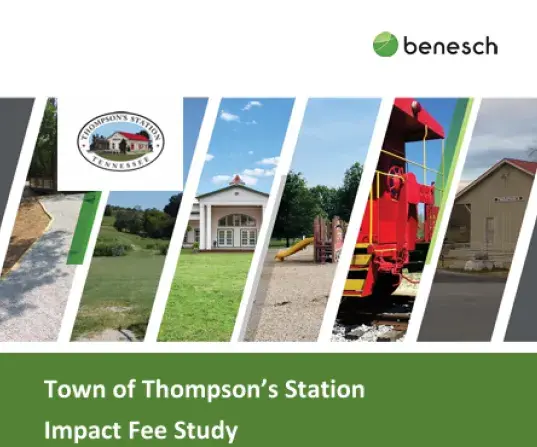 Cover page of the Town of Thompson’s Station Impact Fee Study Final Report