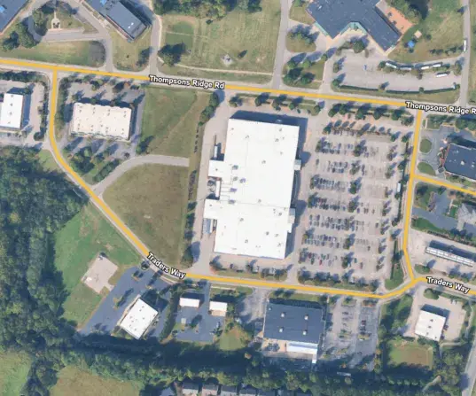 Map highlighting the streets being paved in Heritage Commons