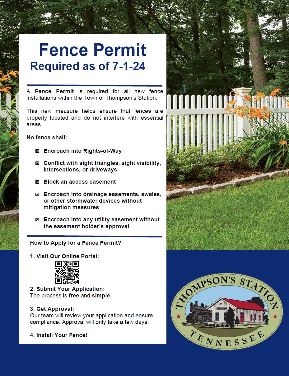 Fence Permit Required as of 7/1/24