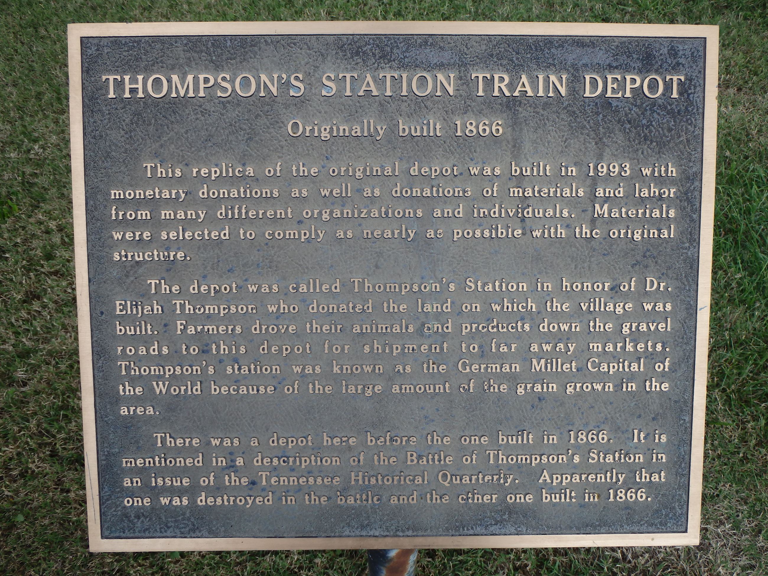 Town Depot Sign
