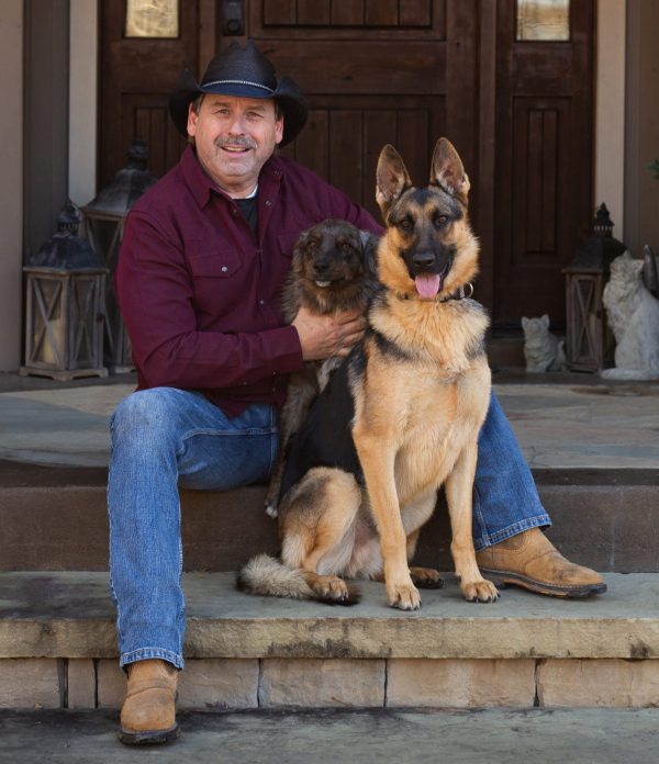 Sheriff Hughes with his dogs