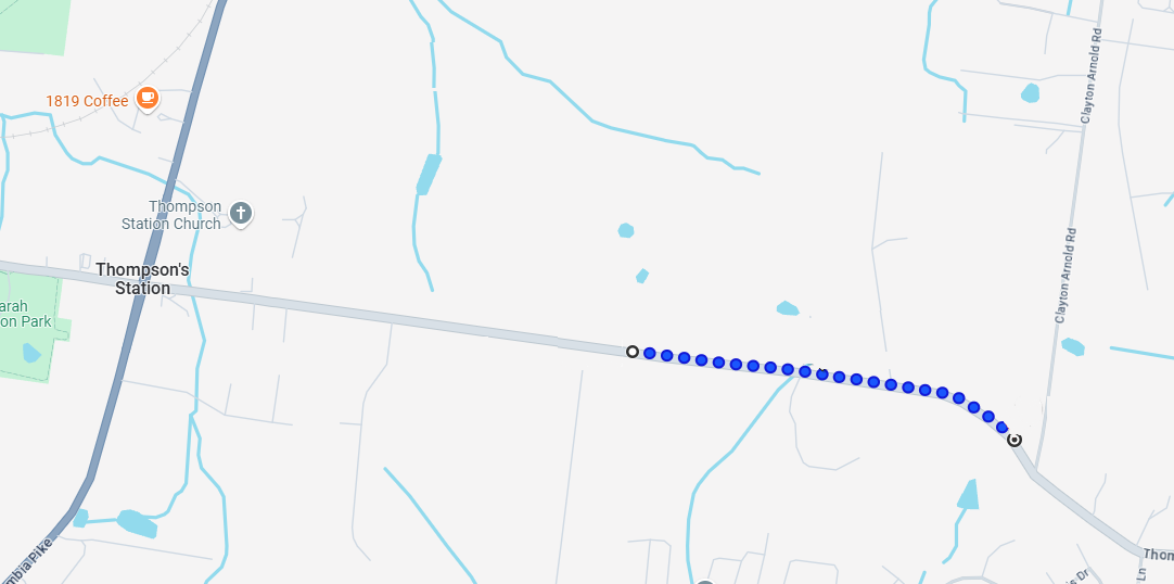 Road Closure on Thompsons Station Rd E